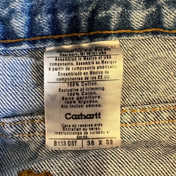 Carhartt Jeans Size 38 x 32 (actual 36 x 31)  B1113 DST Casual Work - Picture 5 of 7